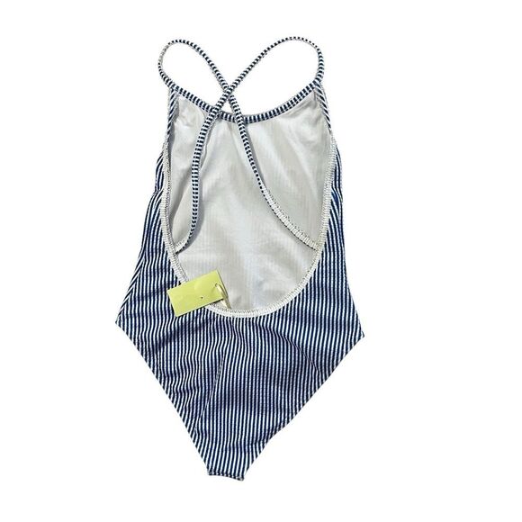 Noblesse Oblige Blue & White Striped One-Piece Swimsuit – NWT S - Picture 2 of 7